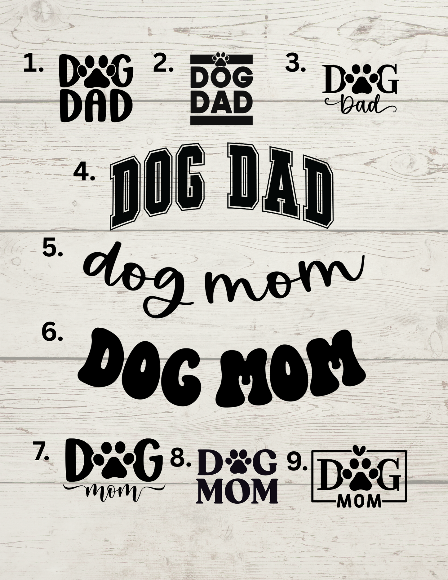 Custom Dog Mom / Dog Dad Crewneck with Paw prints on Sleeve