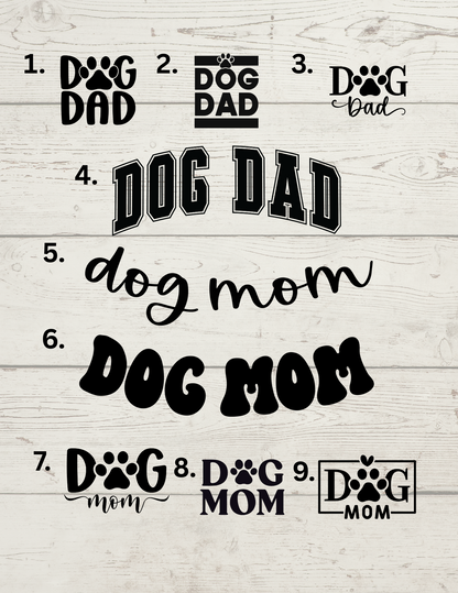 Custom Dog Mom / Dog Dad Crewneck with Paw prints on Sleeve