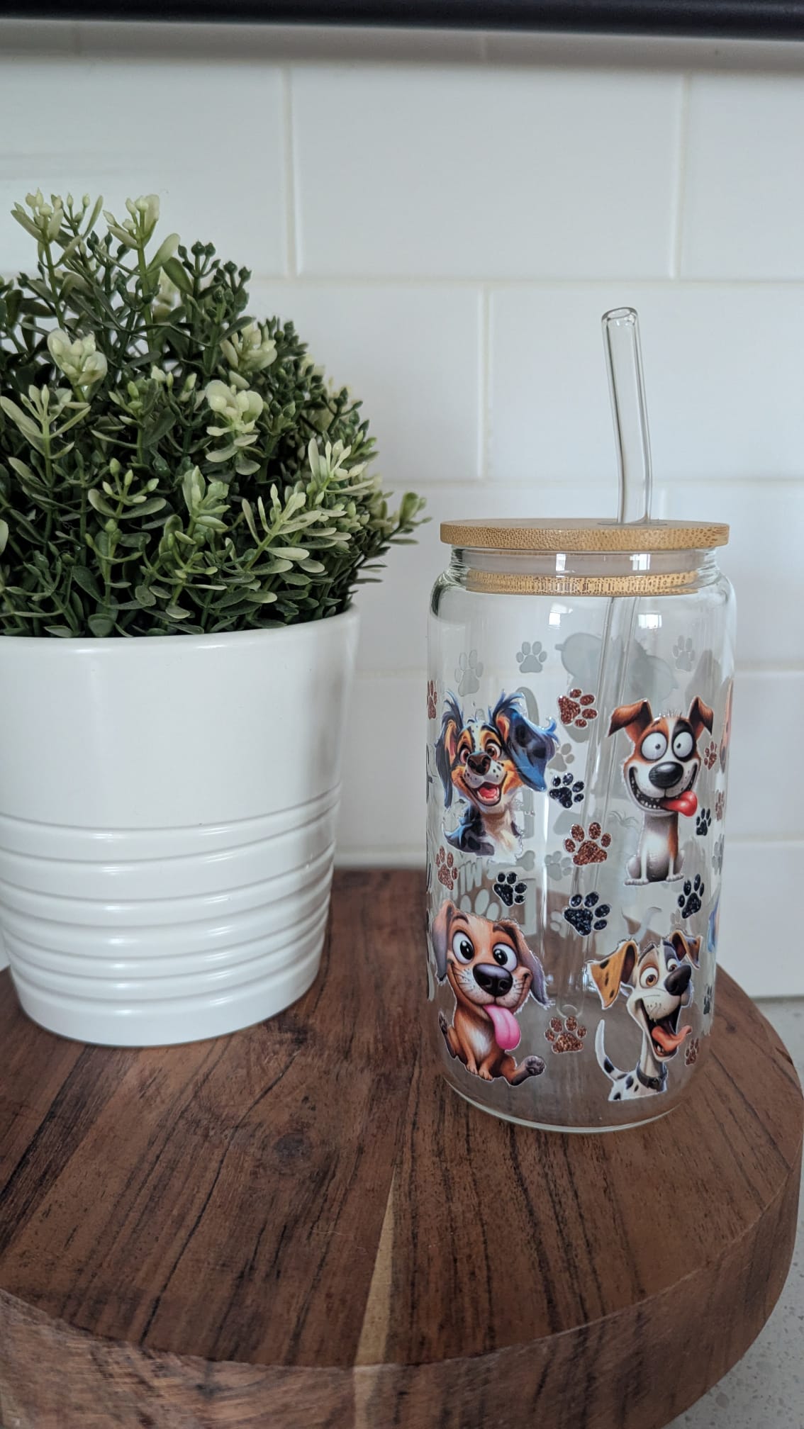 Life is Better with Dogs Glass