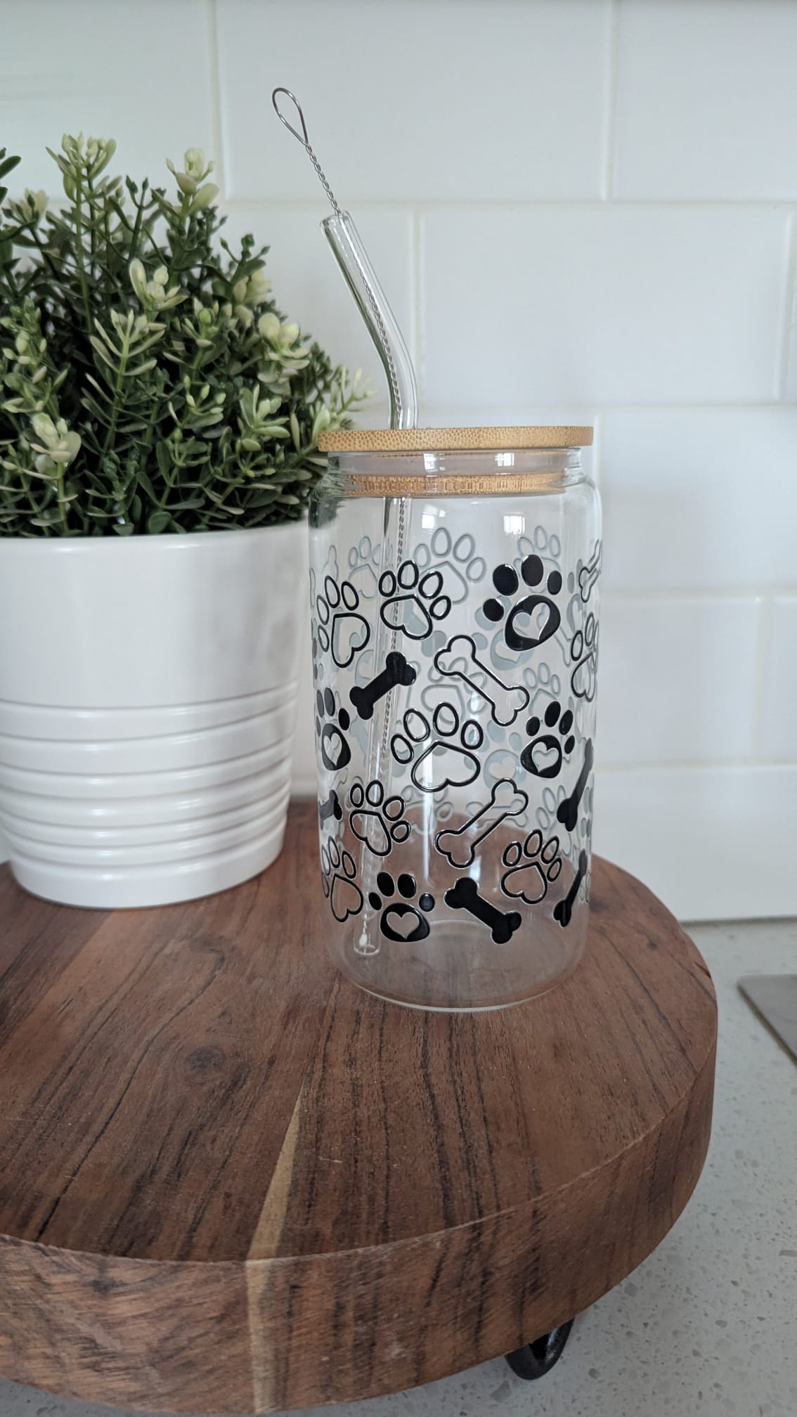 Black Paw and Bone Glass