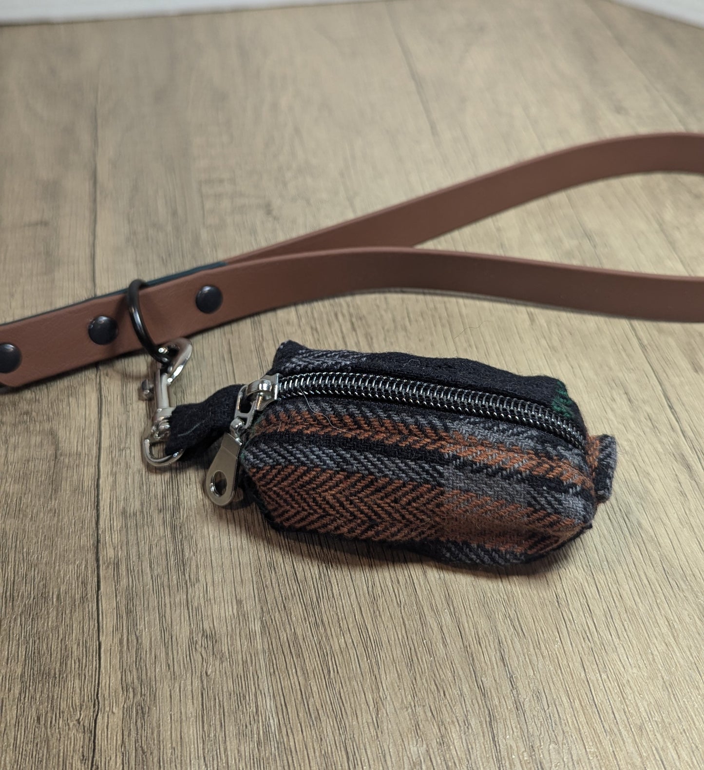 Black and Orange Wool Plaid