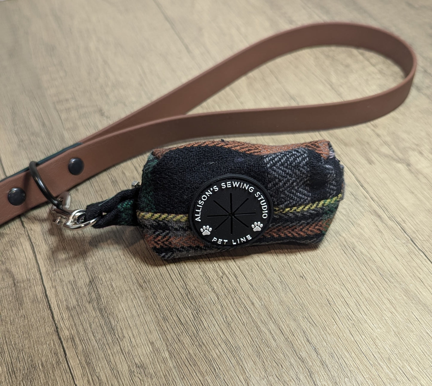 Black and Orange Wool Plaid