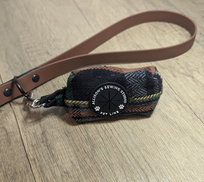 Black and Orange Wool Plaid