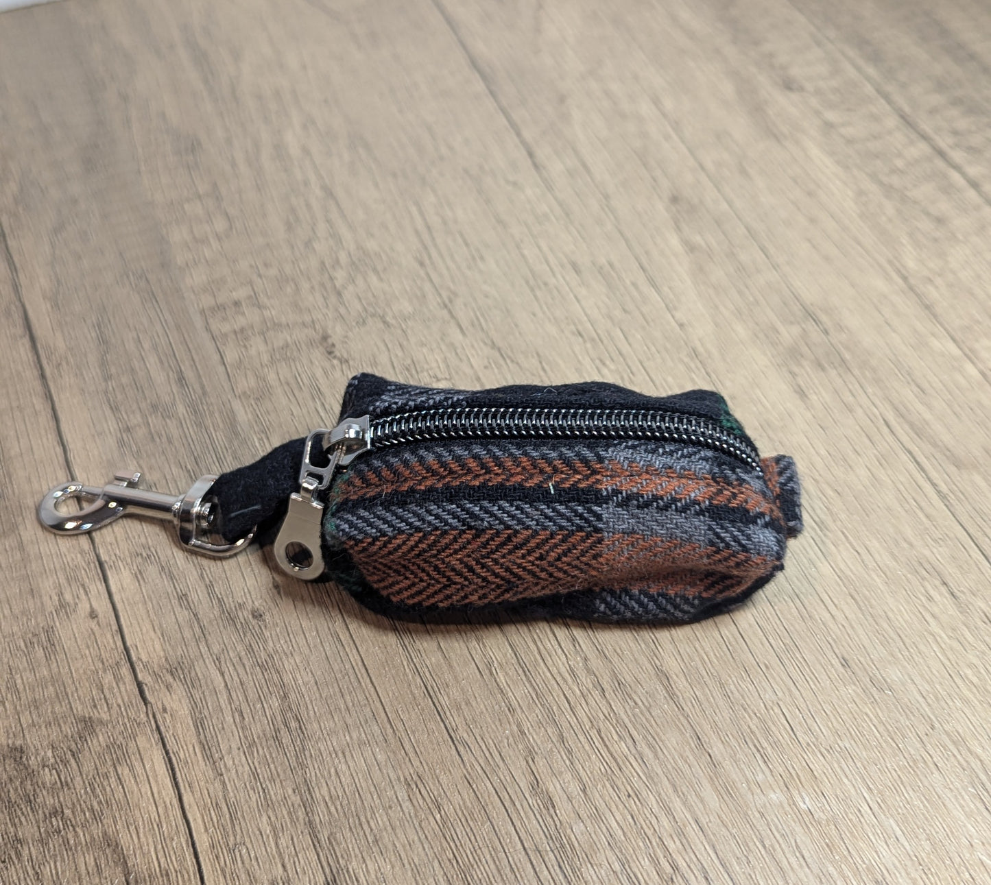 Black and Orange Wool Plaid