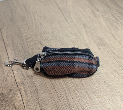 Black and Orange Wool Plaid