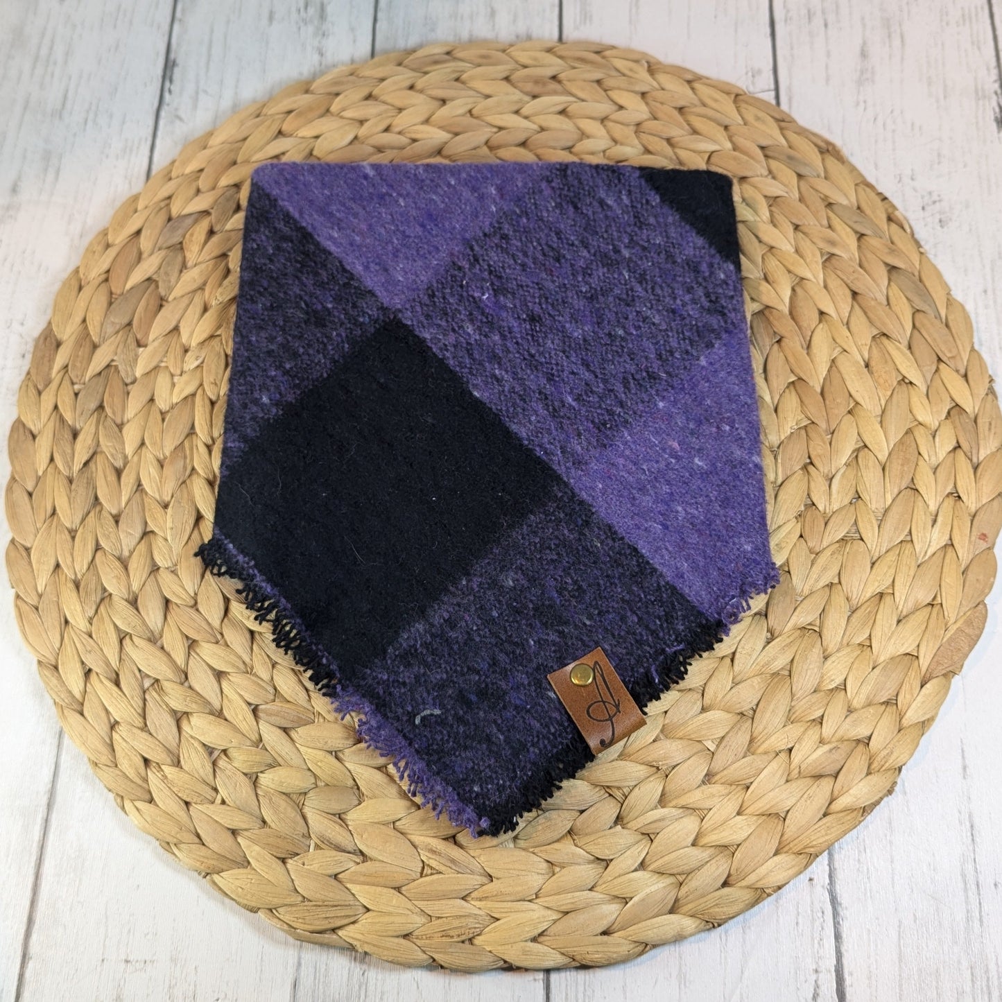 Purple Wool Buffalo Plaid
