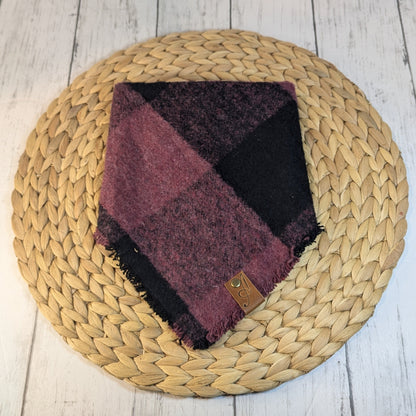 Maroon Wool Buffalo Plaid