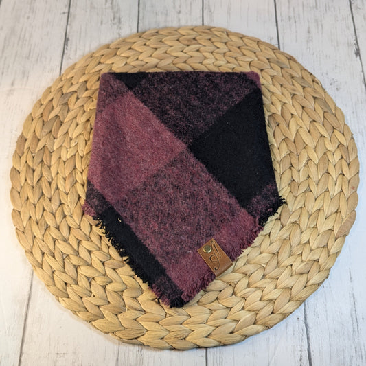 Maroon Wool Buffalo Plaid