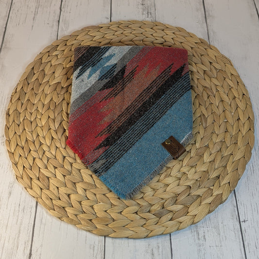 Blue and Red Wool Aztec