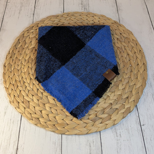 Blue and Black wool Plaid
